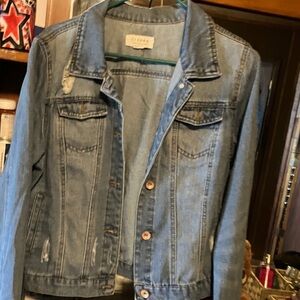 Light Wash Denim Jean Jacket - Women's Casual Button-Front